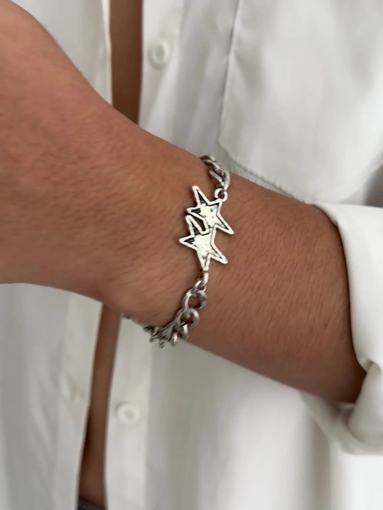 Unisex Retro Double Star Bracelet
