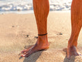 Black Lava Anklet for Men