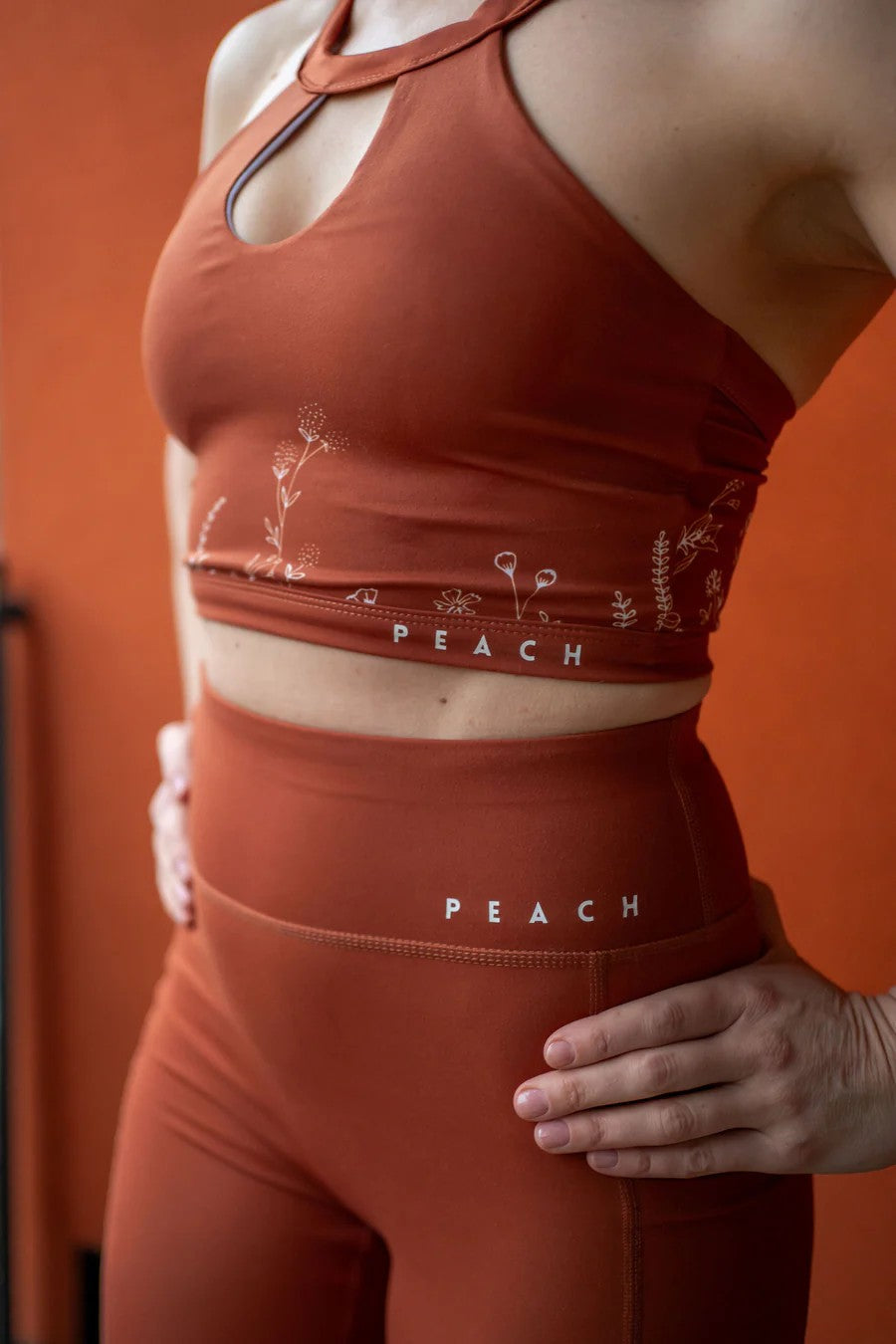 Sports Bra 'Wildflowers' Brown