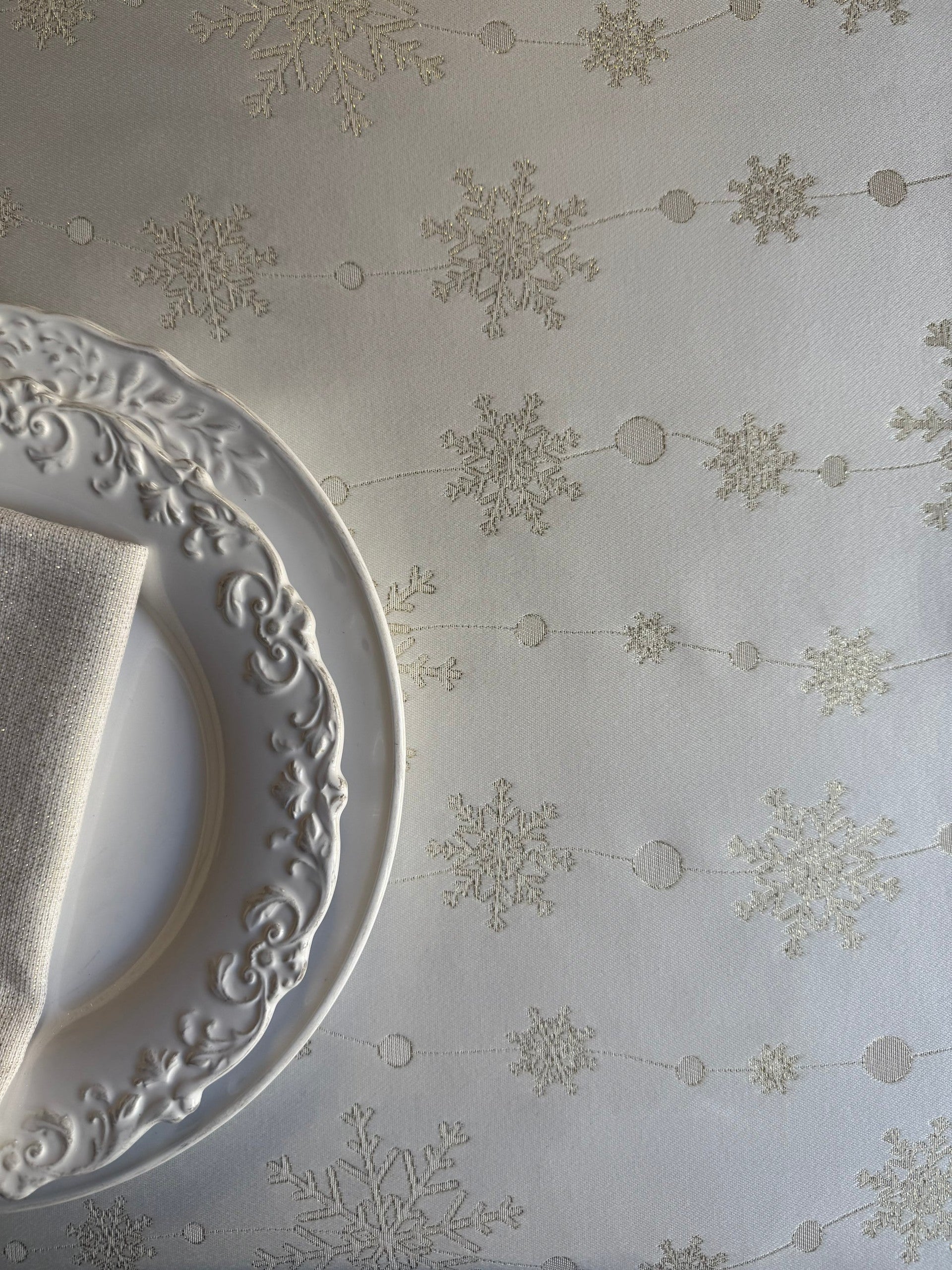 Rectangular Tablecloth - Golden Snowfall