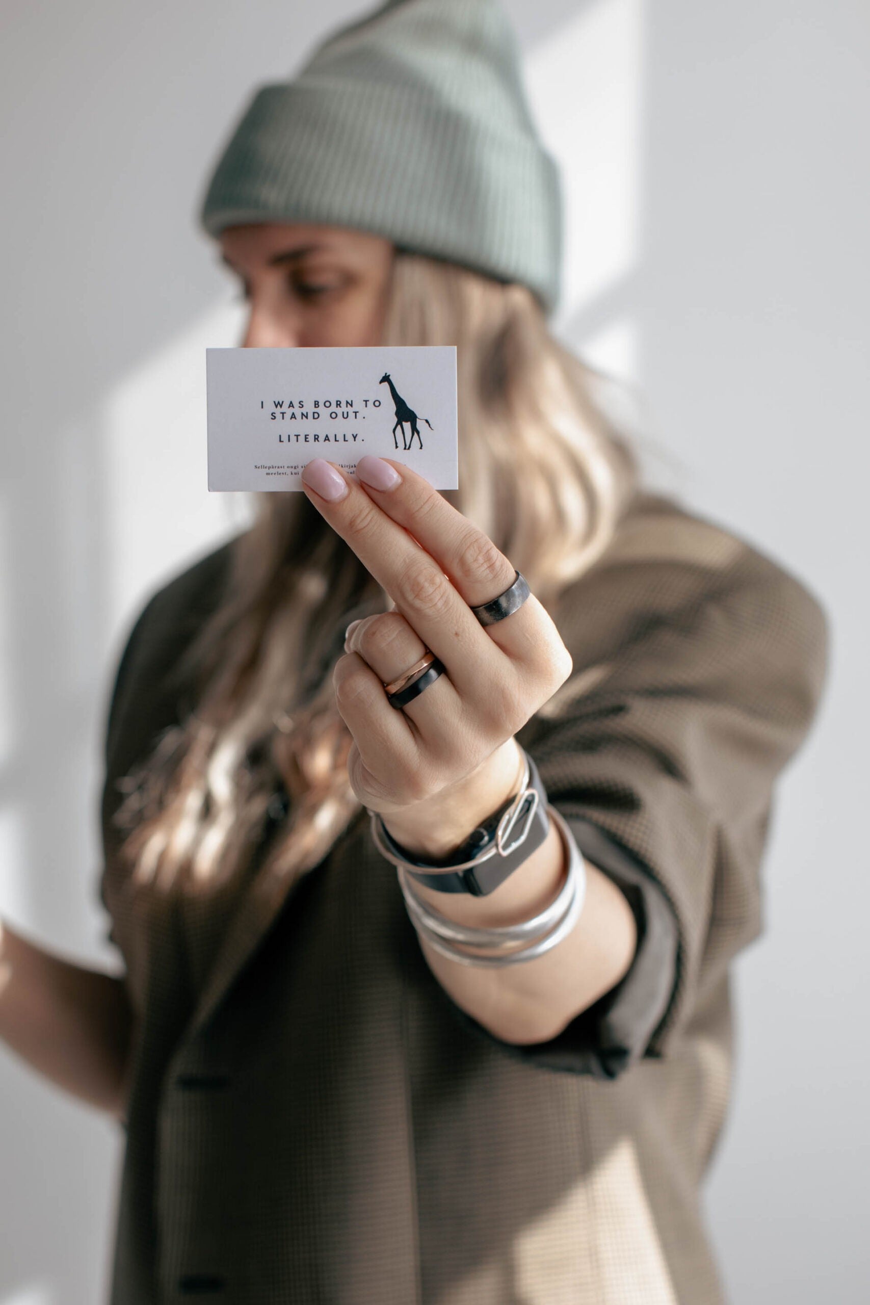 Ultra-Soft Beanie With A Giraffe Label